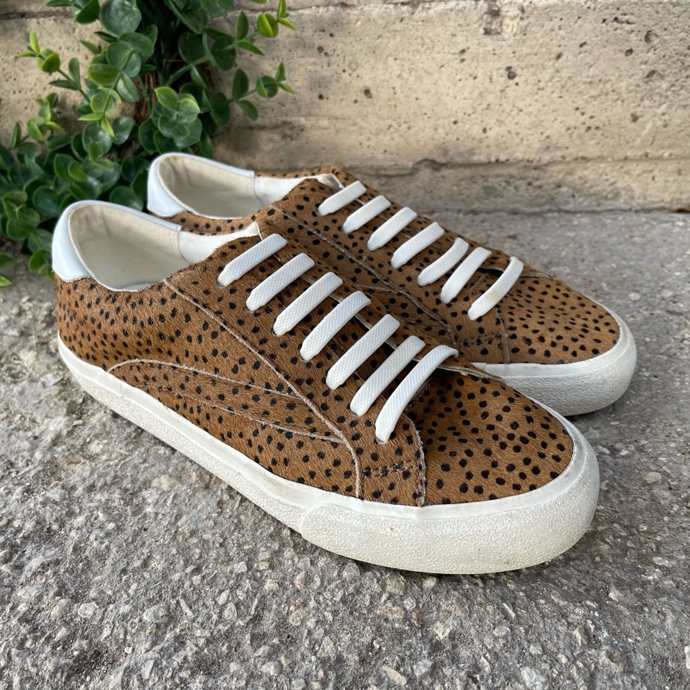 Madewell Woman's Sidewalk Sneakers Spot Dot Calf Hair Low Top 8